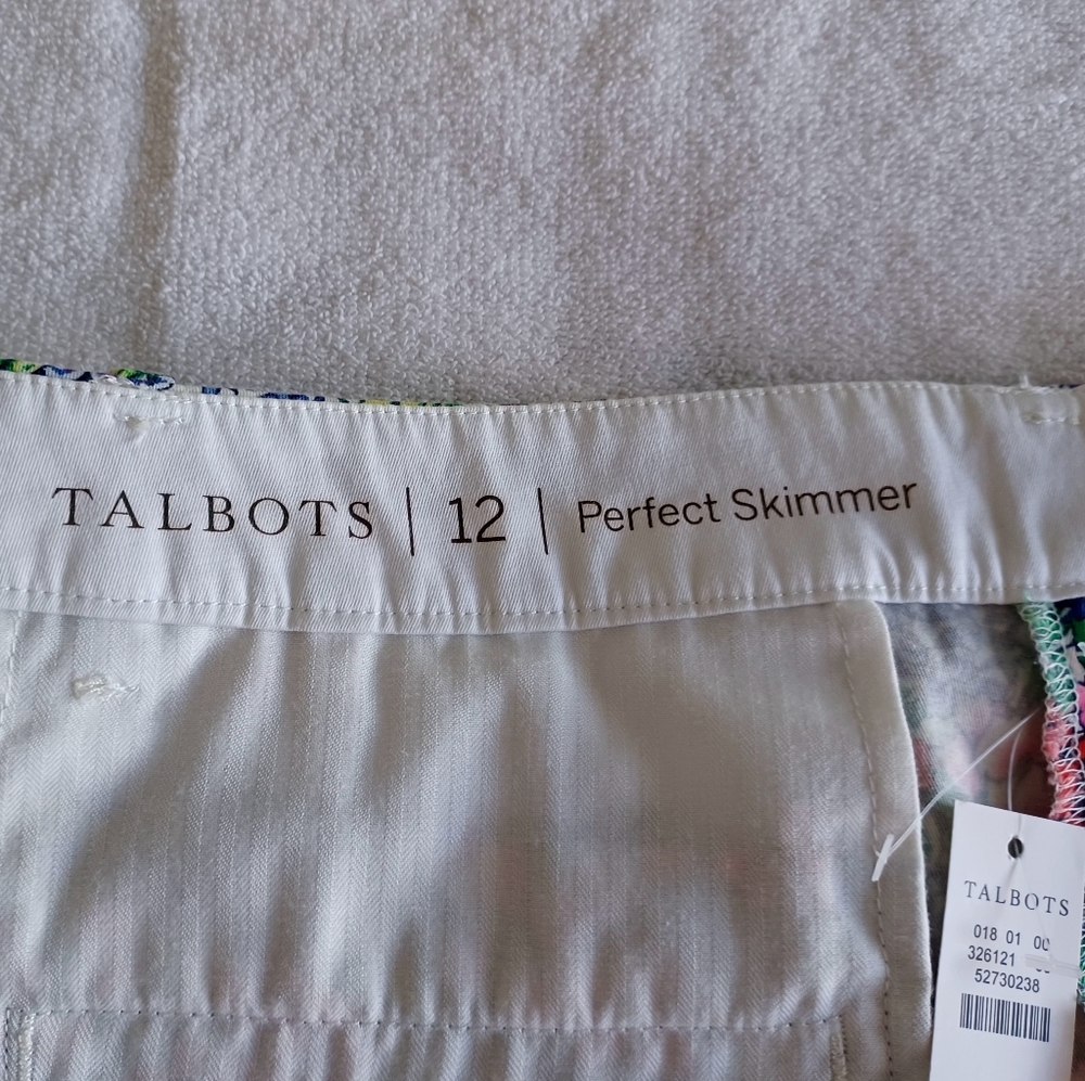 Talbots Perfect Skimmer - Floral Pants, Size 12 - Picture 16 of 16